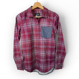 Marmot Womens size XS Lakota Flannel Chambray Long Sleeve Button Up Shirt Hiking